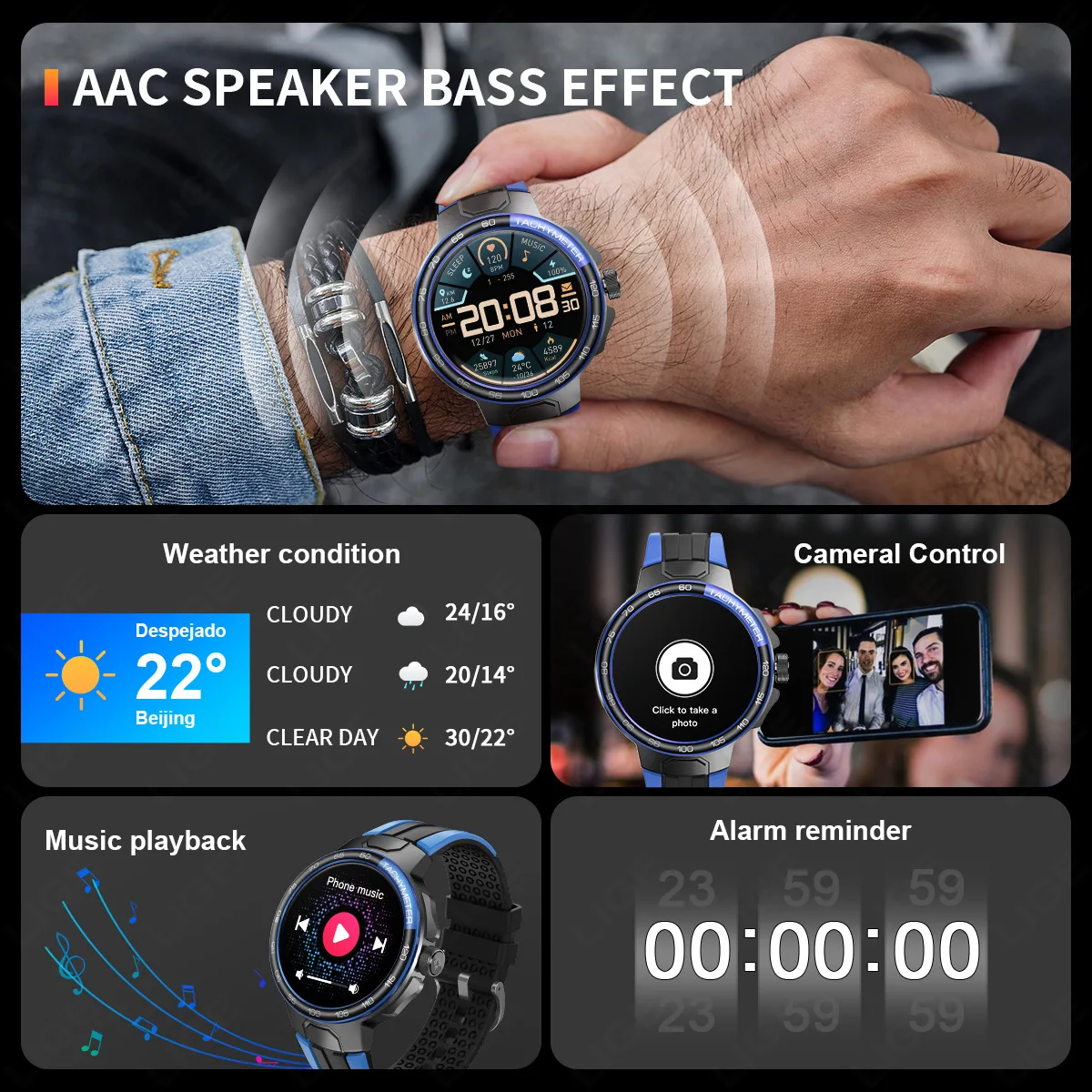 LIGE BWEX102U super   men smart watch  Silicone   steel band Save song Wireless call Blood oxygen Voice Assistant watch set