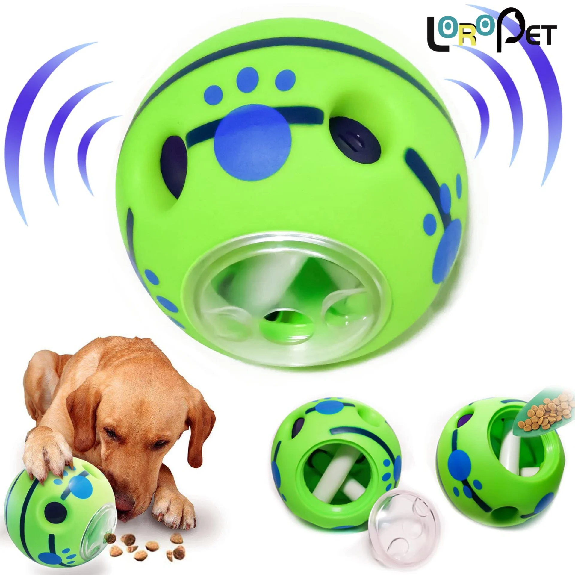 Pet supplies Manufacturer Durable Wobble Sound Dog Rolling Ball 8.8cm 10cm 14cm Toy wobble wag giggle ball interactive dog toy