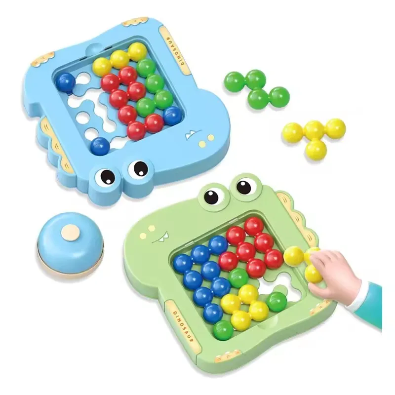 KSF Pattern Block Bead Accessory Jigsaw Dinosaur Magic Beads Puzzle Board Toys And Games Montessori Educational Children Toys