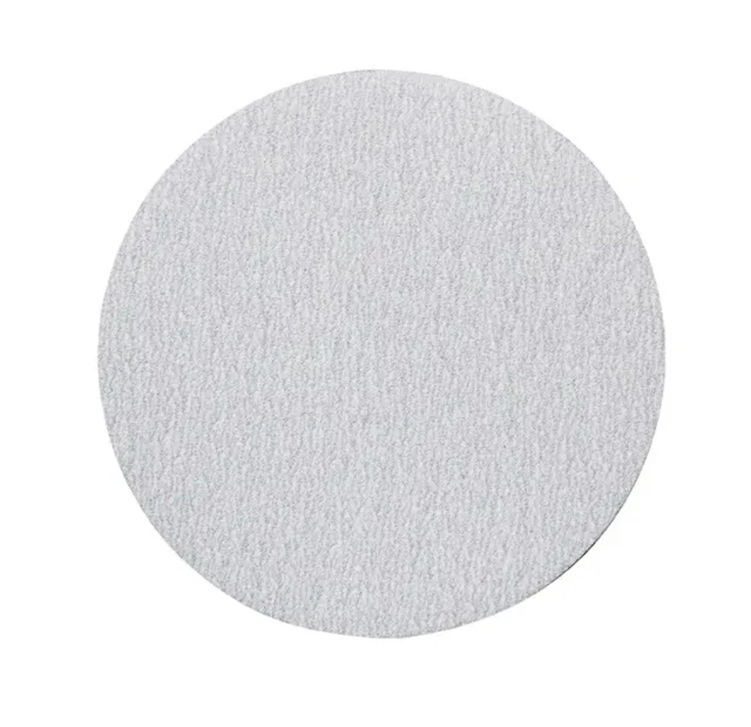5 inch no holes white Sandpaper flocking disc sandpaper Manufacturer Direct sanding paper