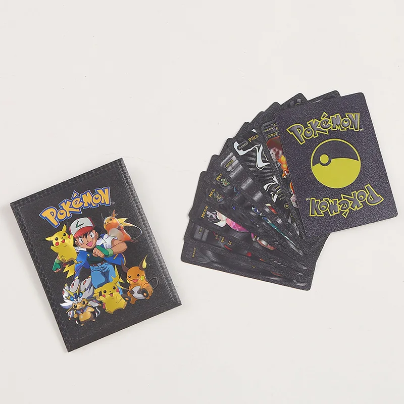 Wholesale Pokemoned cards games Poke-mon gold foil cards 10 pet sprite card cartas pokmon original