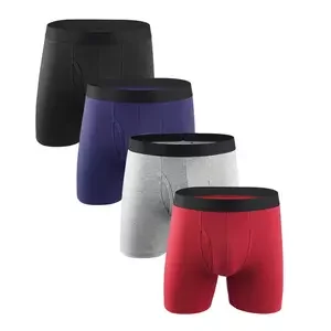 Wholesale HIgh Quality Yarn Dyed Cotton Underwear Boxer Briefs For Men