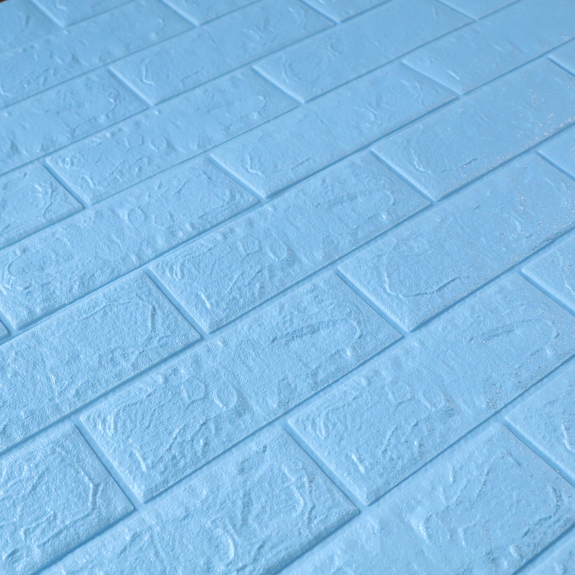 DIY sheets blocks pe foam 3d bricks deep embossed stone wallpaper