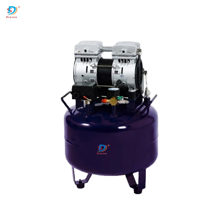 Oilless dental air compressor for one dental chair unit