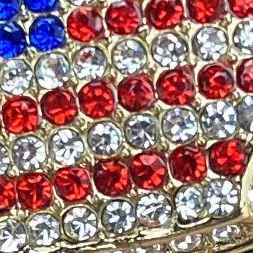 US Flag Rings For Women Man Red Zircon American Jewelry Fashion With MAGA