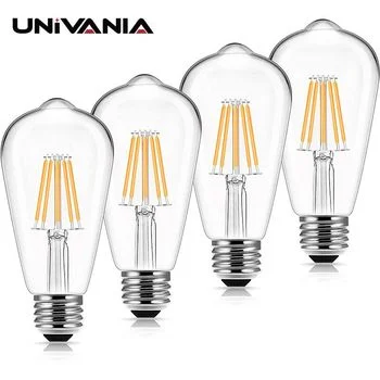 UNIVANIA ST64 antique vintage LED filament edison light bulbs 4w