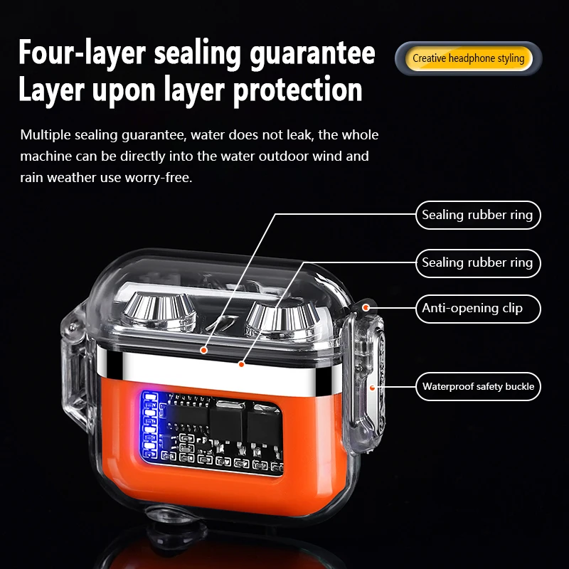 Wholesale Custom Logo Electric USB Rechargeable Flashlight Plasma Lighter Waterproof Factory Direct Arc Lighter Gift Box