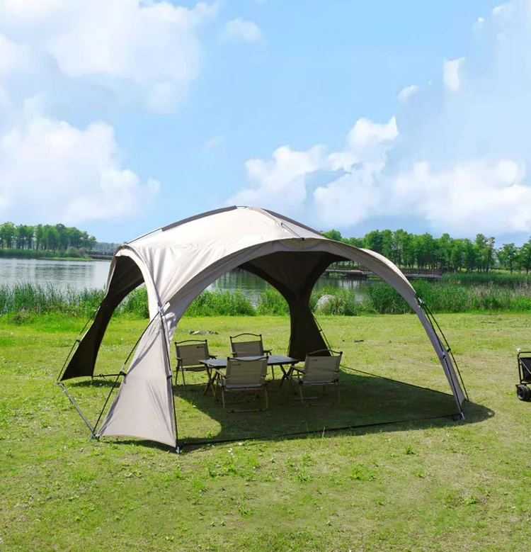 T024  Portable family camping dome large gazebo beach tent sun shade shelter