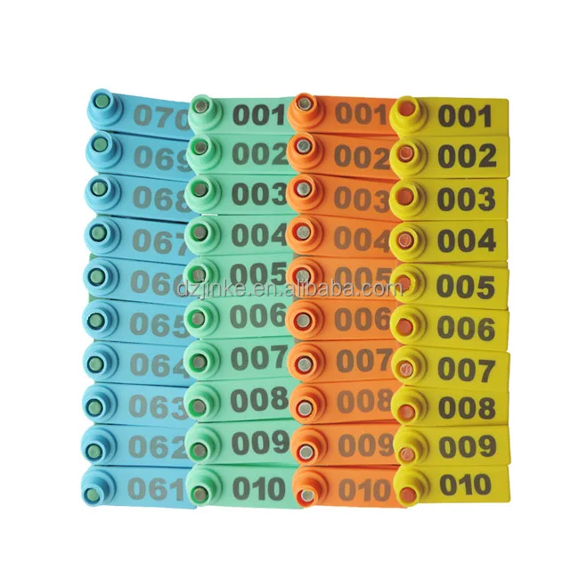 veterinary livestock cattle cow pig TPU laser printing number ear tags for sale