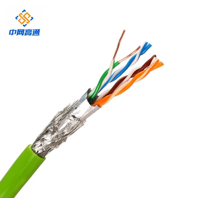 AWG24/AWG26/AWG28 Conductor Diameter and 8 Number of Conductors cat7 flat cable