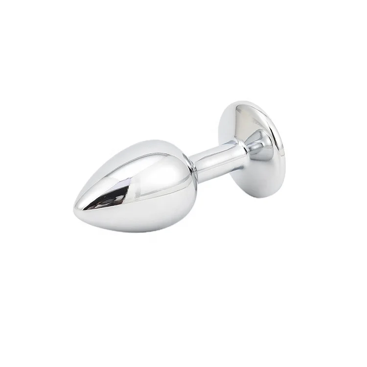 Anal Butt Plug Crystal Jewelry Vagina Couple Sex Metal Stainless Steel Butt Anal Plug Size S