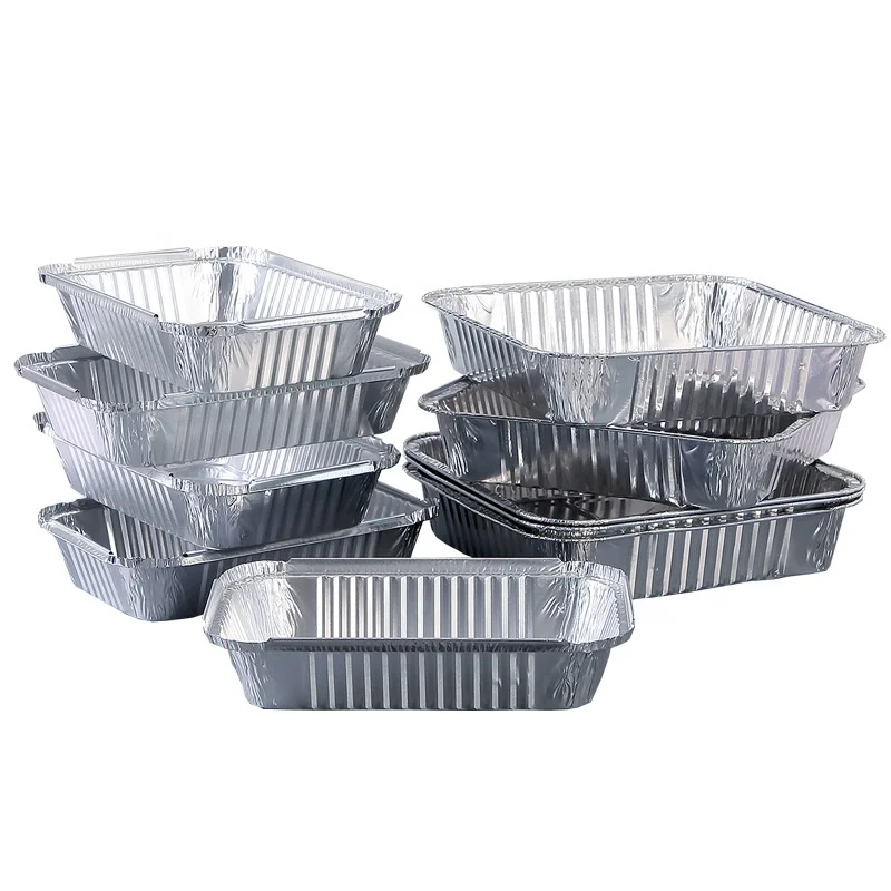 Disposable food packing aluminum foil container airaline aluminum foil container with lid airline