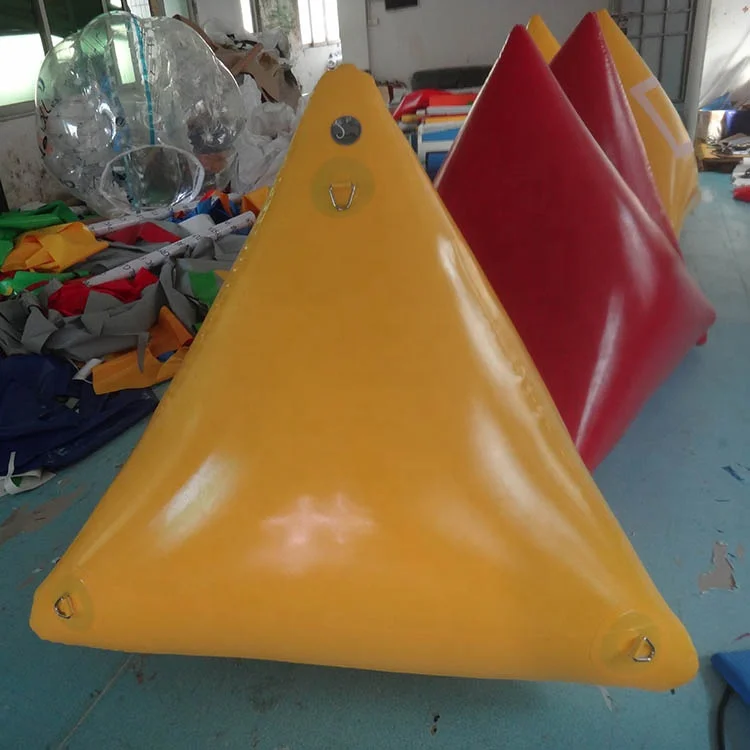 Heavy-duty Tarpaulin PVC Advertising Event Inflatable Water Floating Triangle Pyramid Marker Buoy for Sale