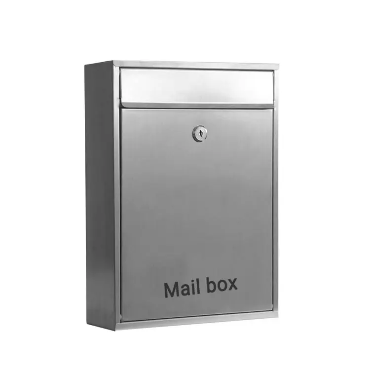 YA01 Custom High Quality Modern American wall mounted Stainless Steel MailBox postbox Metal Mailbox
