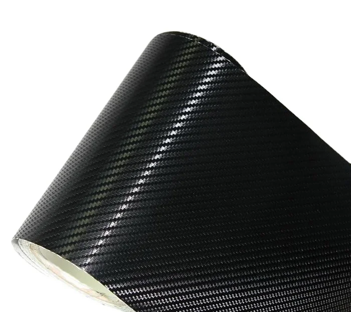 Factory price glossy carbon fiber wrapping film 5D 6D car wrap Sticker vinyl roll