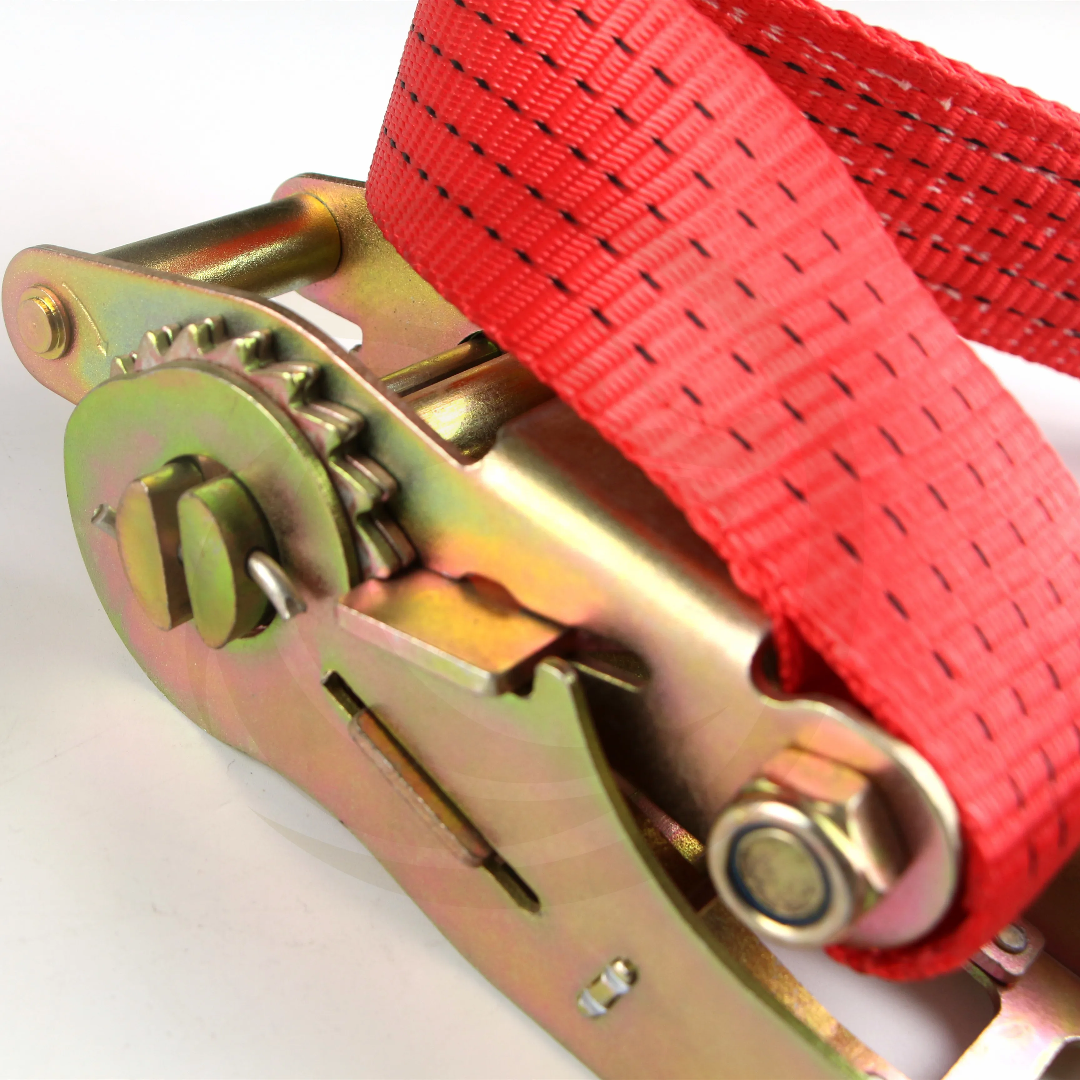 TUV GS Approved 2' Polyester European Type Ergo Retractable Ratchet Cargo Lashing Tie Down Transport Straps