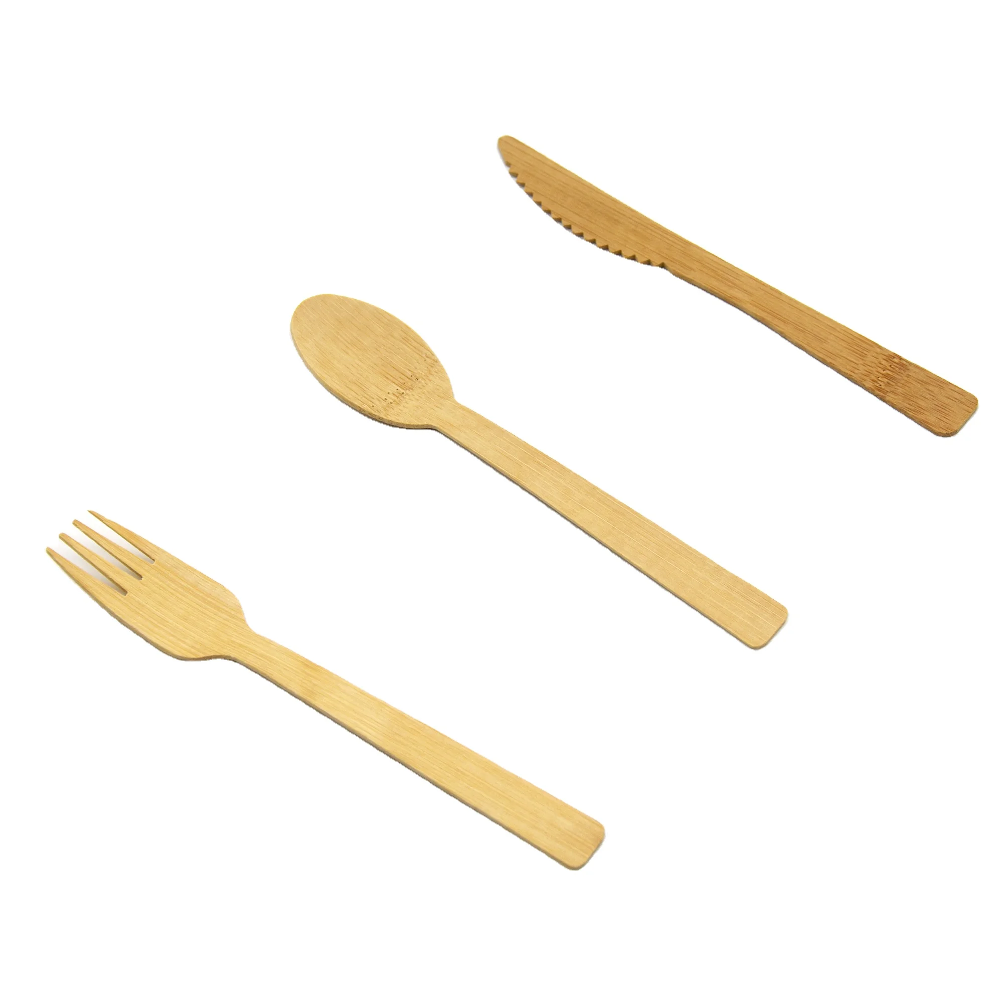 Carry Brand 17 Cm Spoon Fork Knife Bamboo Wedding Gift Disposable Bamboo Cutlery Set