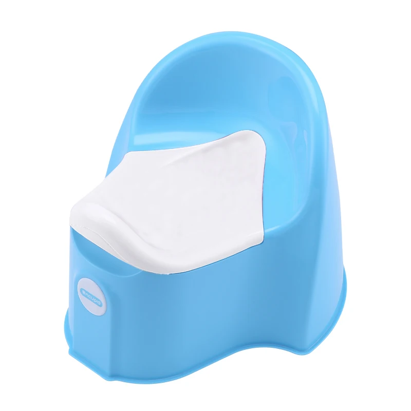 Multifunction Plastic Blue Baby Toilet Training Potty Training Chair Seat Baby Potty Seat with Urinal and Lid