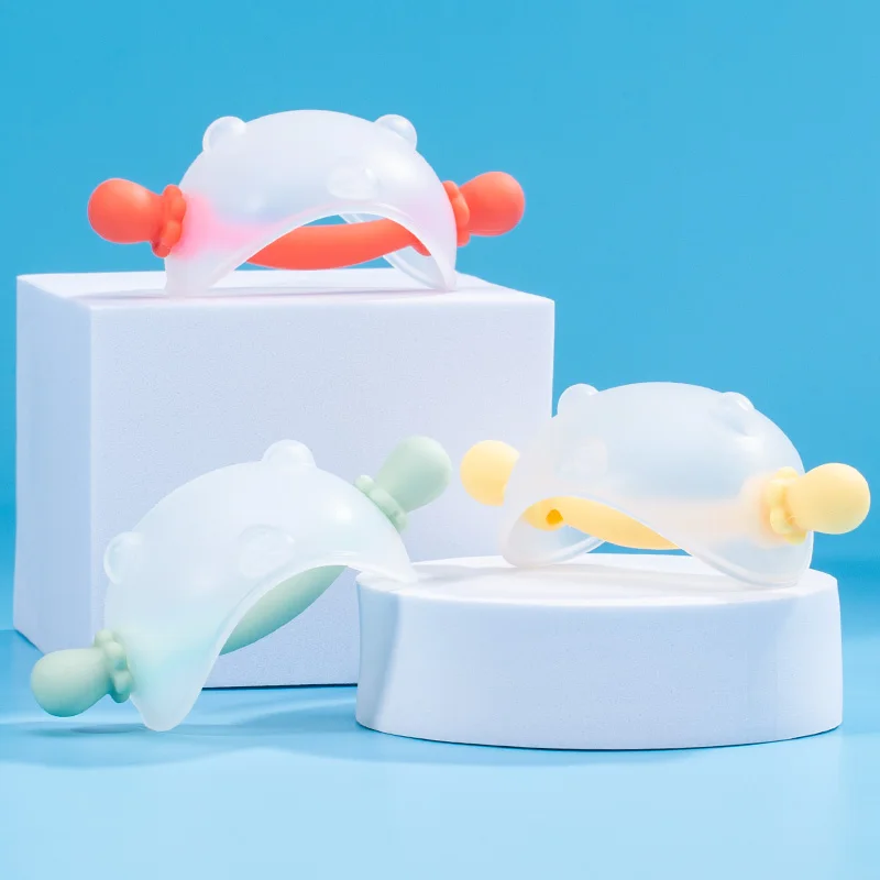 Custom Chewable Unicorn Bpa Free New Born Gift Set Stacking Wooden Sensory Ring Kid Silicone Teether glove baby Teethingtoy