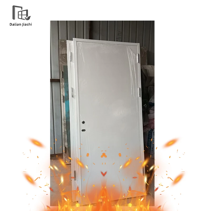 Modern Design Fireproof Steel Doors And Imported Hot-rolled Carbon Security Doors Glass Exterior Application