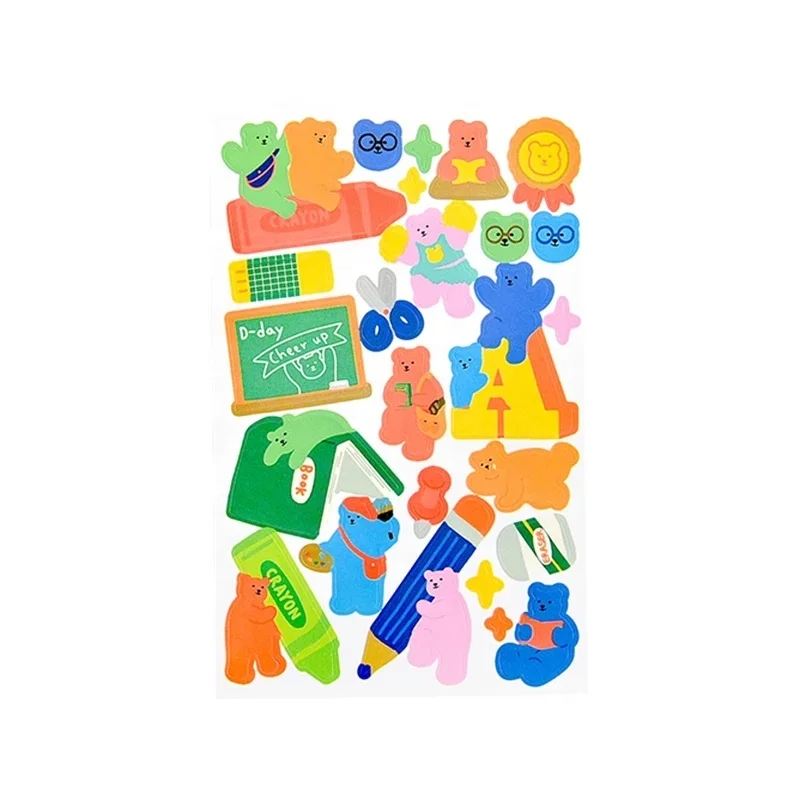 Cartoon Animal Theme Self Adhesive  Decorative Stationery Flat Stickers  for actavis prometh cough syrup label stic