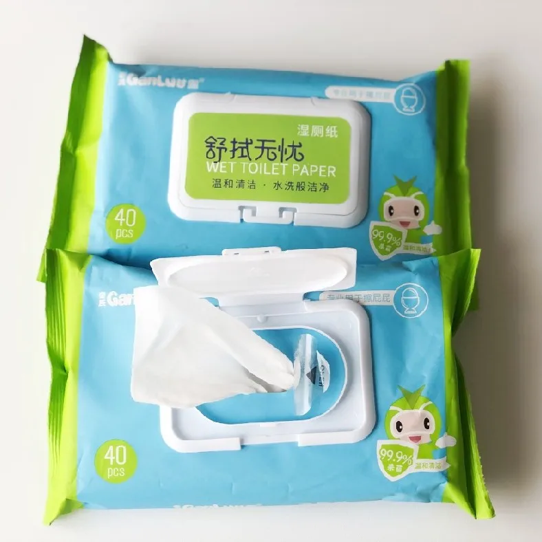 OEM Biodegradable Water Intimate Body Vagina Care Wipes for Women Adult Toilet Flushable Yoni Hygiene Feminine Wet Wipes Box ISO