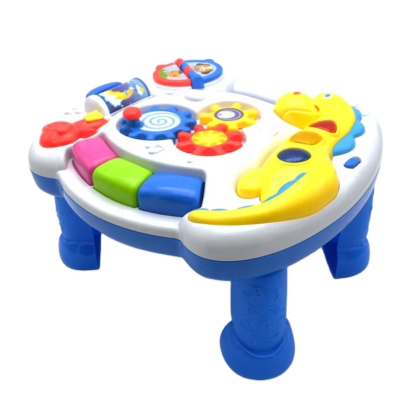 Bemay Toy Hot Sale Store Dinosaur English Learning Game Toys Music Activity Table For Innovation 2019