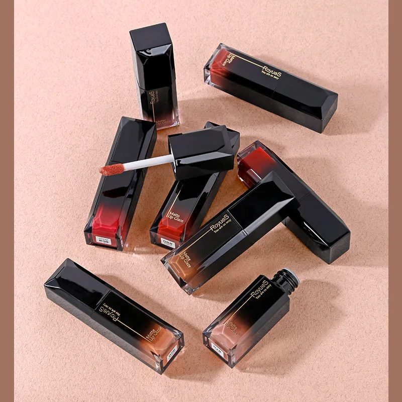 RoyueS Matte Lip Glaze Liquid Makeup That Does Not Fade or Stick to Cup Velvet Mist Lip Gloss