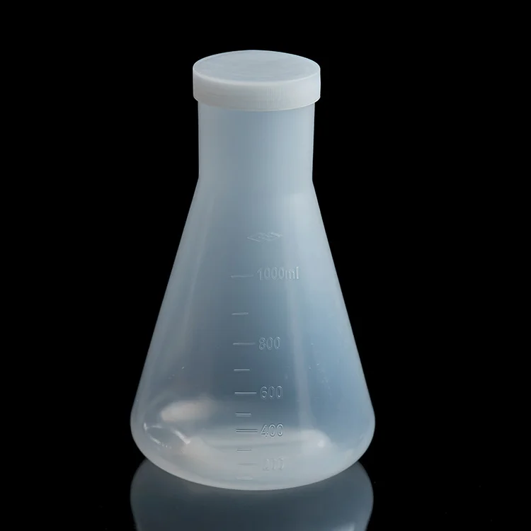Пластиковая колба Erlenmeyer с узким горлышком 50 мл 100 250 500 1000 крышкой