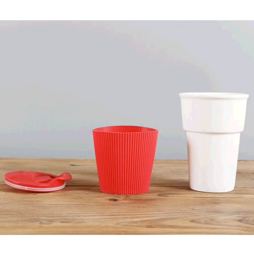 manufacturer wholesale ceramic travel mug with pp lid 350ml large ceramic candy coffee mugs custom cups for gift