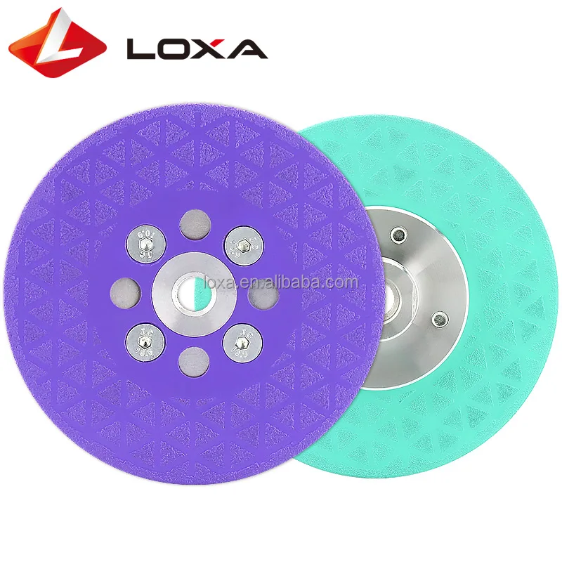 LOXA 100/115/125mm Double Sided Vacuum Brazed Diamond Cutting Disc Grinding Marble Granite Stone Tile Saw Blade M14 Thread
