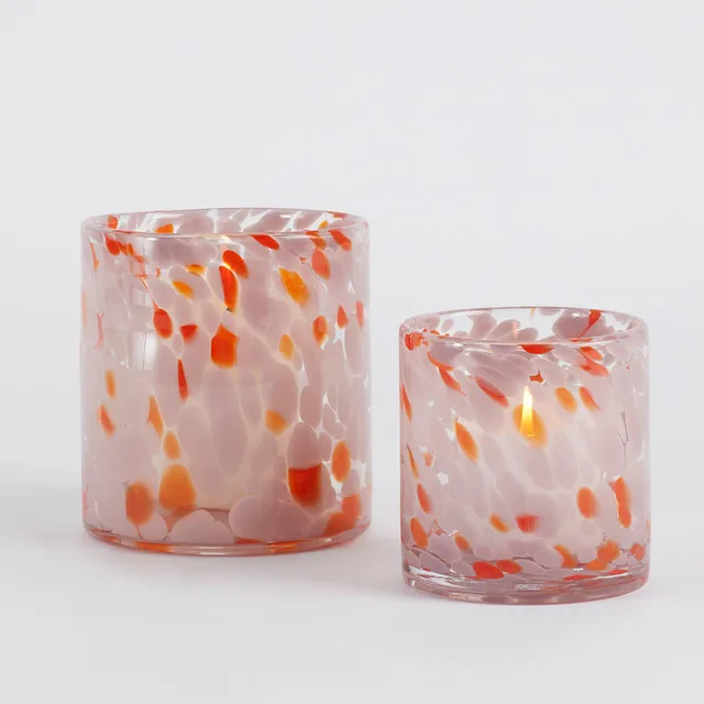 Cylinder Glass Candle Holders 8oz 10OZ 12OZ Wholesale Unique Round Bottom Shape Luxury handmade Glass Candle Jars