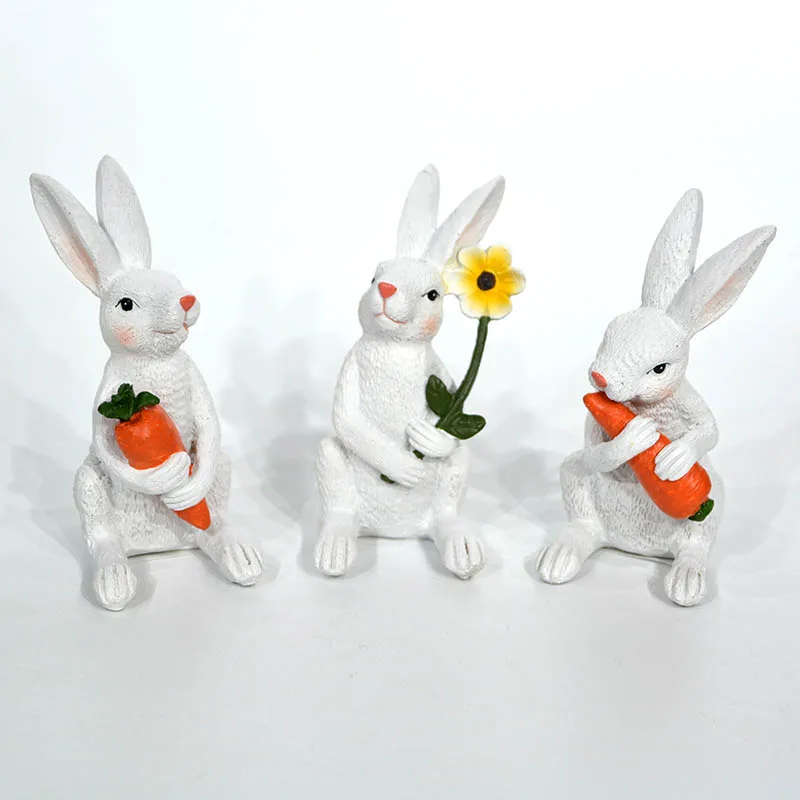 Easter Bunny Shaped Resin Tabletop Sign Decoration/Easter Gifts