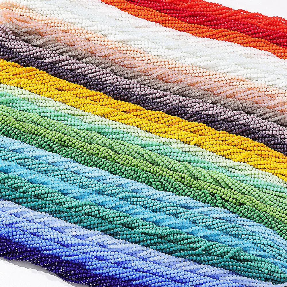 AAA Grade 6mm Faceted Rondelle Beads Natural Stone and Crystal for Jewelry Making Wholesale by Strand DIY Chinese Crystal Beads