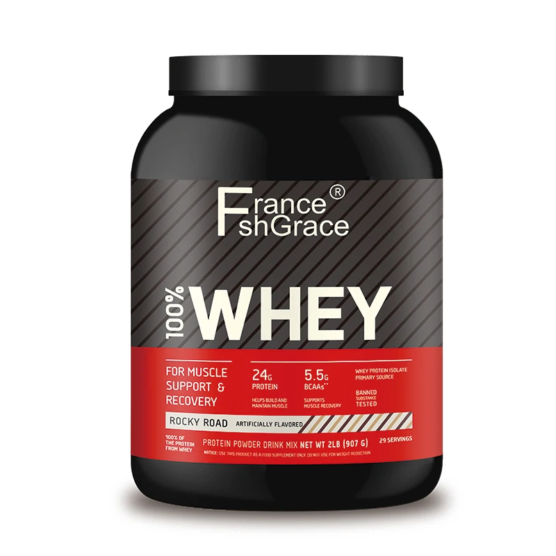 Private Label Body Muscle Building Rocky Road Flavor Whey Protein Powder Whey Protein Isolate Powder