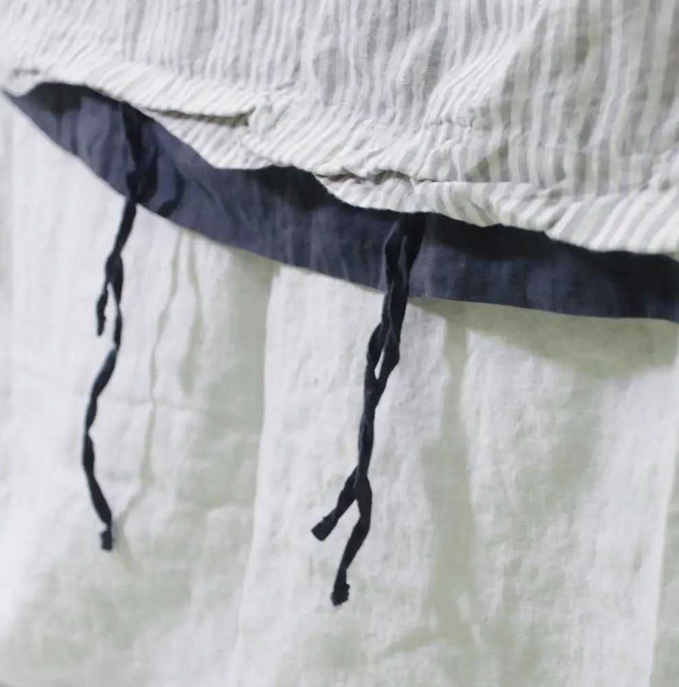 100% pure linen stonewashed bedding set duvet cover set