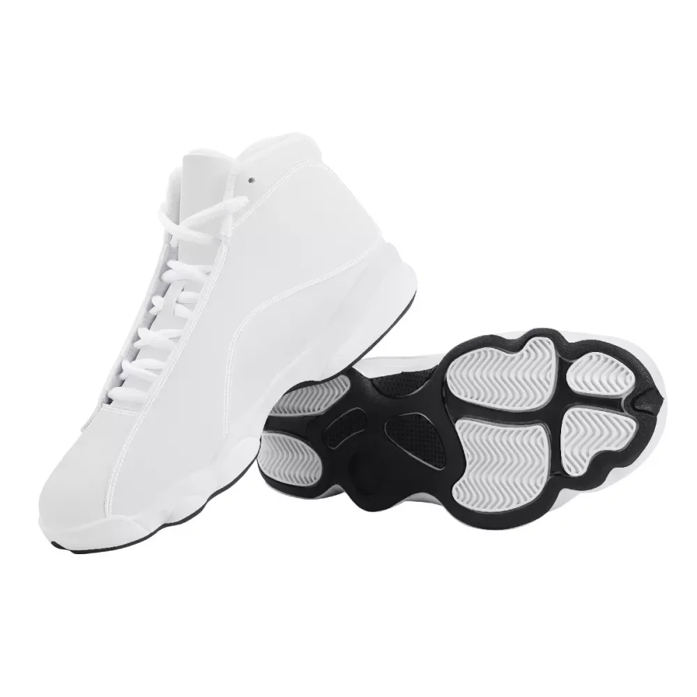 2022 Custom High-top Big Size Basketball Shoes Men Outdoor Sneakers Men Wear Resistant All Red Dominican Republic Flag Design
