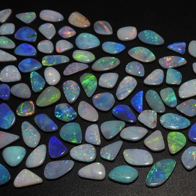 Australian Opal Doublet,cabochon,smooth,multi Fire,fancy Shape,for Making Jewelry,handmade,loose Stone,gemstone,pendent,natural