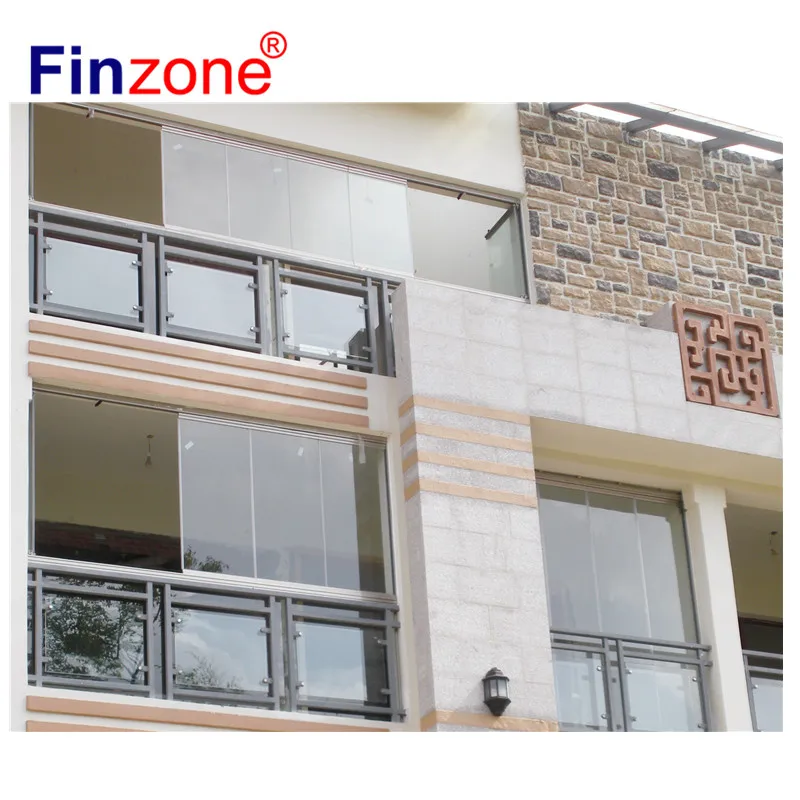 accordion frameless glass door sliding folding open freely separately