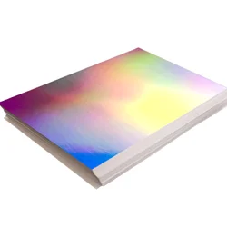 PET metallized metallic holographic paper/paperboard for printing and packaging