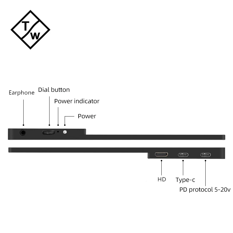 3840x2160 4K Display 15.6 inch Portable 4K Gaming Monitor for Laptop PS4