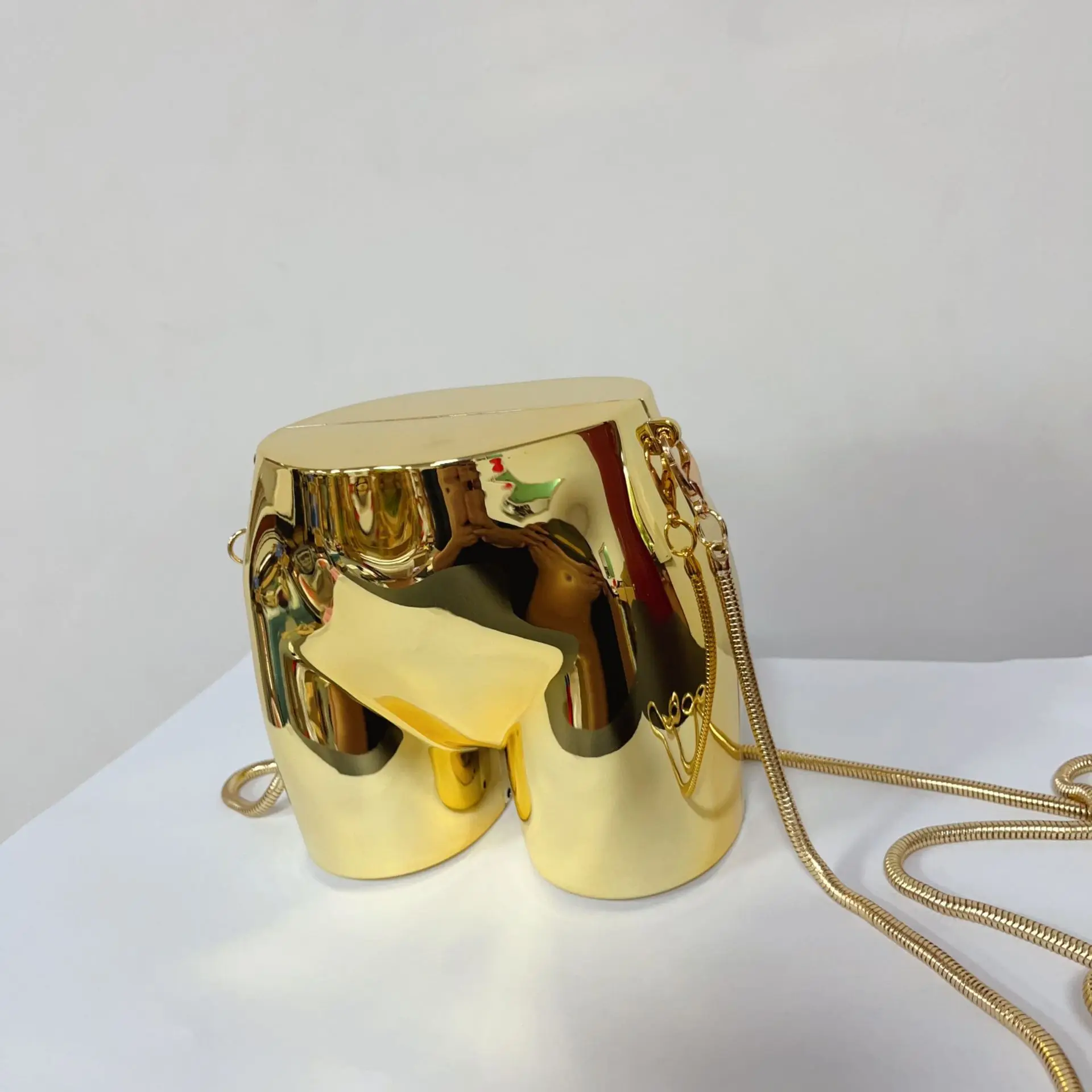 2024 Latest Trendy Fashion Unique Evening Clutch Acrylic Bag Colorful Hip Purse Handbag Butt Shape Crossbody Bag