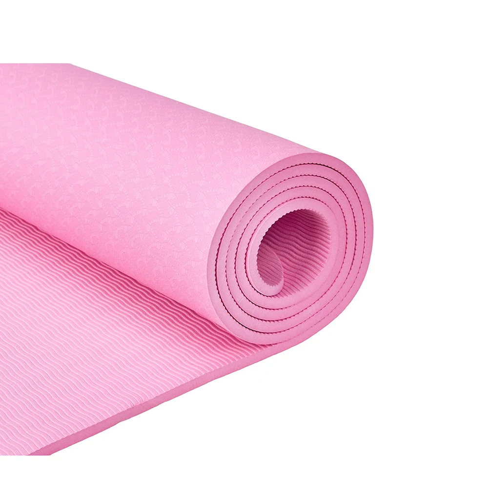 Waterproof 6mm tpe anti slip yoga mat with carry strap 8 gym xxl