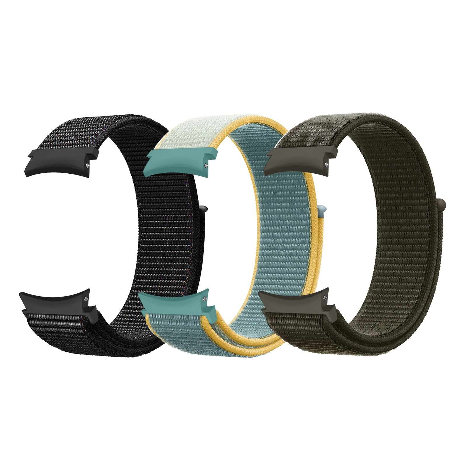 RYB Nylon Braided Strap Loop Watch Strap for Samsung Galaxy Watch 7 6 5 ,Soft Elastic Bracelet Fabric Sport Watch Bands