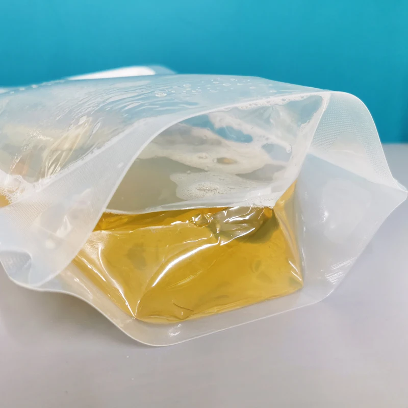 Transparent reusable spout pouch 5 litre food grade drink beer liquid packaging pouches