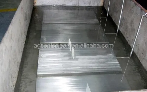 Immersible Transducers Are Used For Sonication In Large Existing Stainless Steel Tanks
