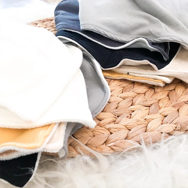 Organic bamboo baby bibs sustainable Double Bamboo Terry cloth Bibs baby burp cloths custom Bandana Bibs bamboo fabric bandana