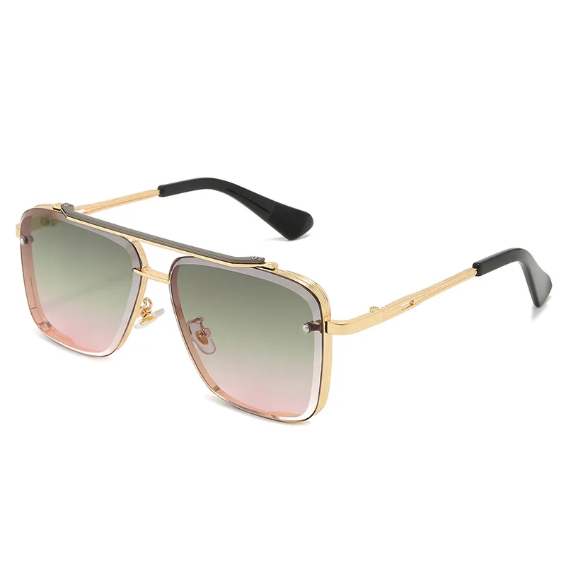 Оптовая продажа металлические солнцезащитные очки UV400 квадратные мужские из