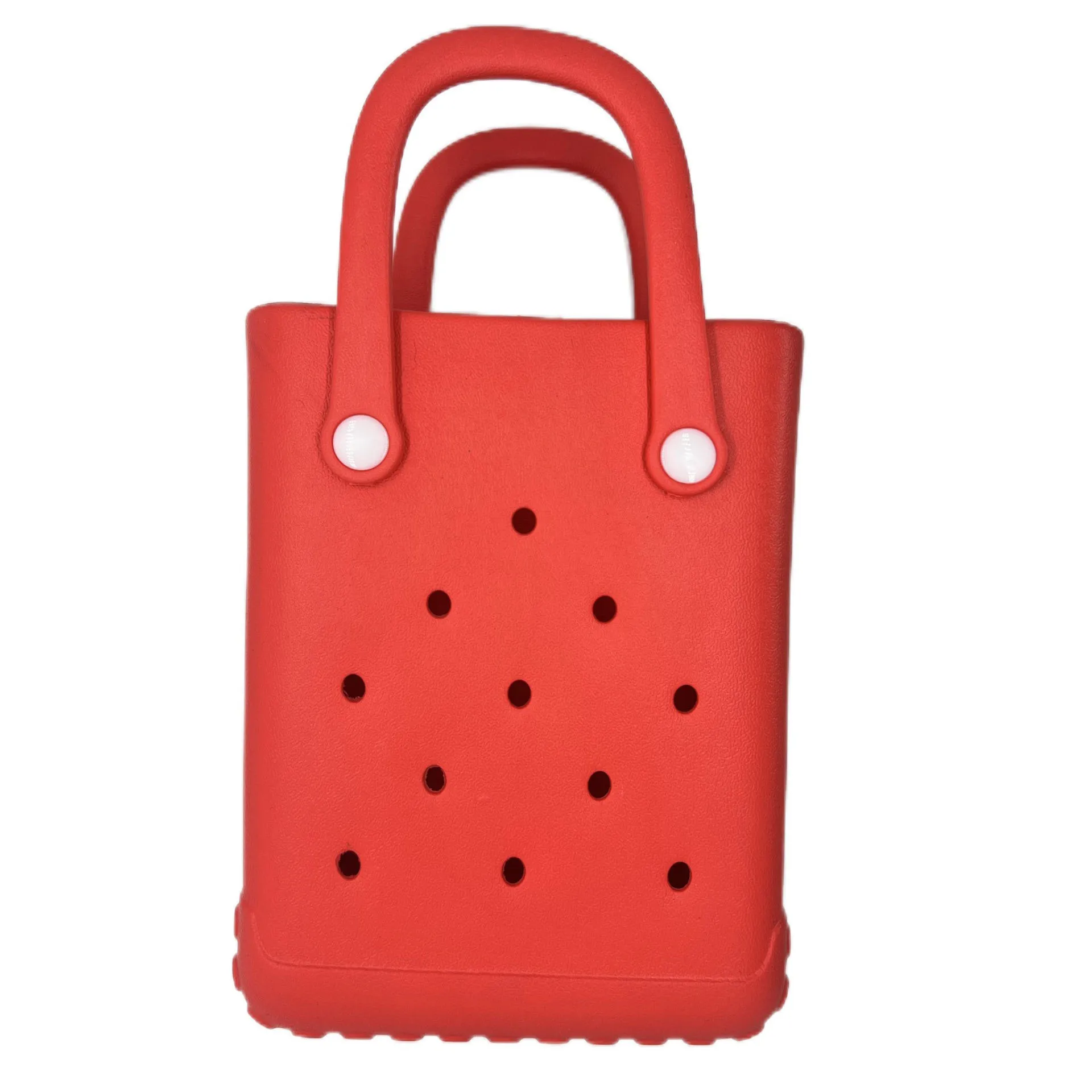 Colorful Fashion Eco-friendly Women Silicone Bag Eva Durable Small Diy Beach Storage Eva Bag Boggs For Girl