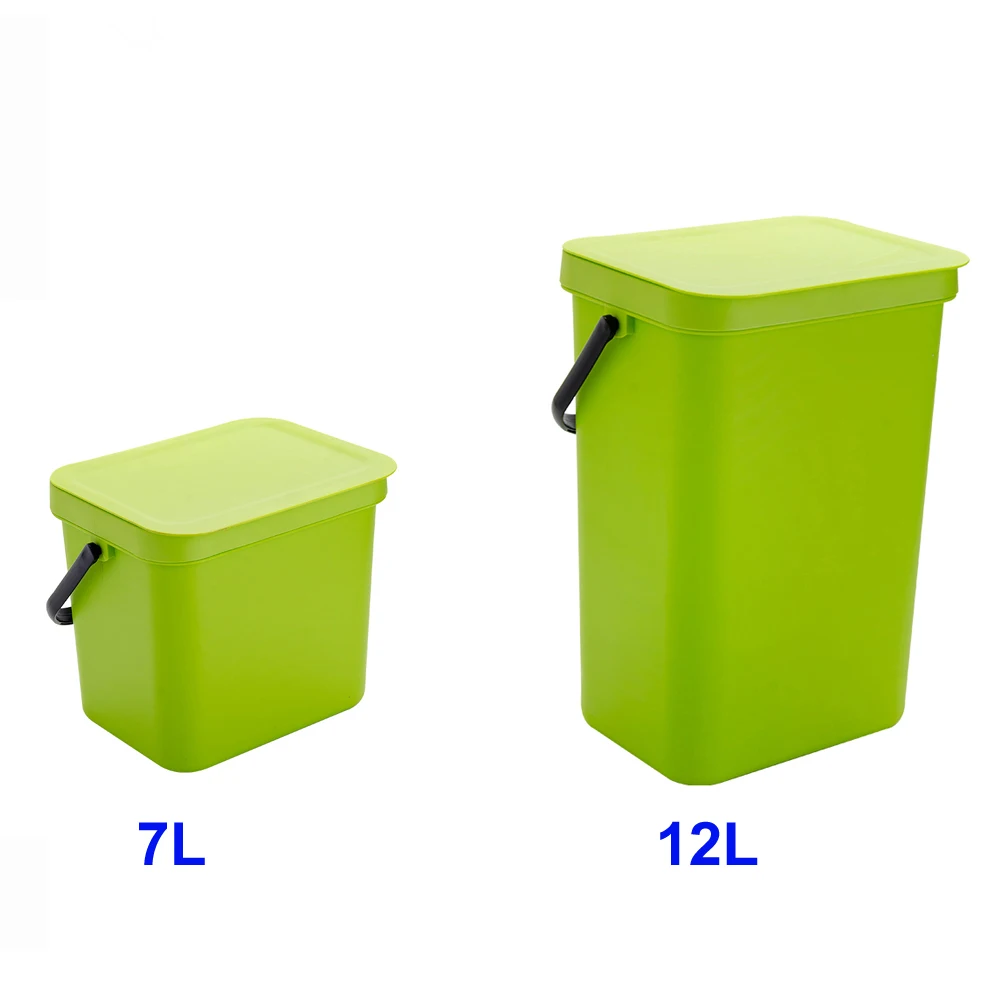 3L 7L 12L Wall Mounted Kitchen Waste Bin Punch-Free Folding Cabinet Trash Can